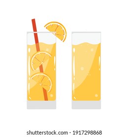 glass of lemonade vector illustration isolated in white background