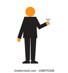 glass lifter icon, white background vector illustration
