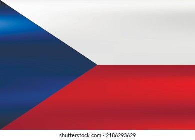 Glass light ball with flag of Czech Republic. Round sphere, template icon.  national symbol. Glossy realistic ball, 3D abstract vector illustration highlighted on a white background. Big bubble.