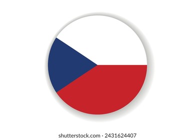 Bola ligera de cristal con bandera de la República Checa. Esfera redonda, icono de plantilla. símbolo nacional. Bola realista brillante. Una gran burbuja. Bola ligera de cristal redonda, burbuja grande 3D, esfera.