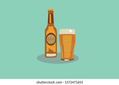 a glass of light beer