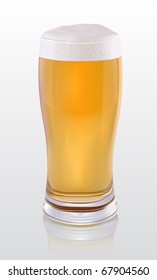 Glass of light beer