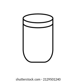 Glass Line Art Illustration with Editable Stroke