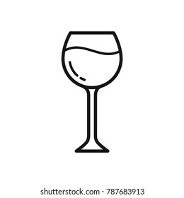 glass, line art, glass vector icon, flat design best vector glass illustration 