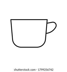 Glass line icon. Design template vector