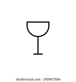 Glass line icon. Editable stroke. Design template vector