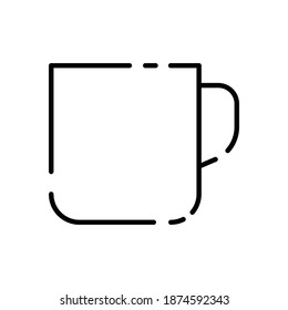 Icono de línea de cristal. diseño simple editable. ilustración de vector de diseño
