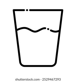 Glass line icon vector perfect illustration