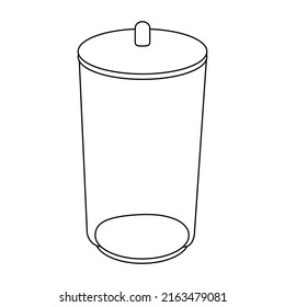 glass line vector illustration,isolated on white background,top view