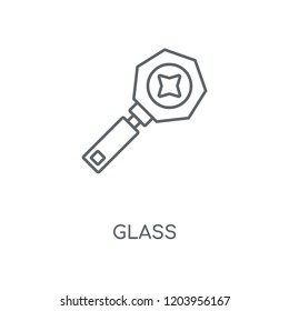 Glass linear icon. Glass concept stroke symbol design. Thin graphic elements vector illustration, outline pattern on a white background, eps 10.