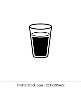 glass with liquid vector illustration on white background
