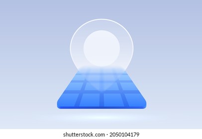 Glass location map transparent icon, collection sign. Vector illustration