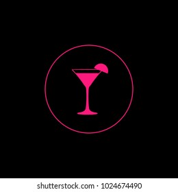 Glass logo, cocktail logo , for bars and restaurants