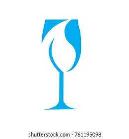 glass logo cyan