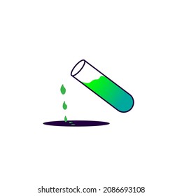 glass logo design, chemical, medical test logo, icon.Colorful modern design with bulbs and bottles.