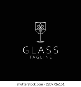 Glass logo design icon tamplate