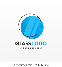 Glass logo design template. Creative flat design glass logo template. Creative concept logo design of glass