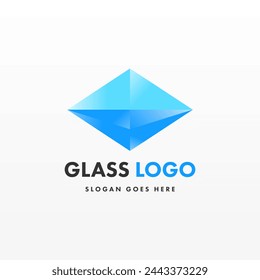 Glass logo design template. Creative flat design glass logo template. Creative concept logo design of glass