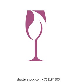 glass logo purple