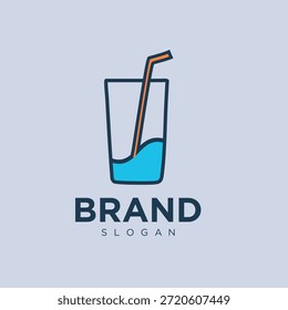 Glass logo vector design illustration