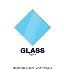 Glass Logo Vector Illustration Icon Glass Window company logo icon