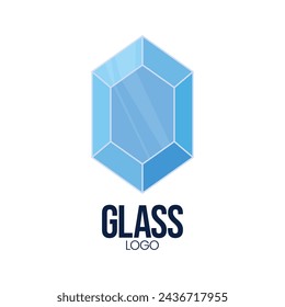 Glas Logo Vektor Illustration Icon Glas Logo Design Illustration