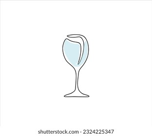 
 Logo aus Glas. Wasserglas-Logo 
