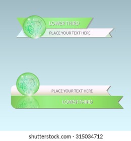 glass lower third - vector illustration