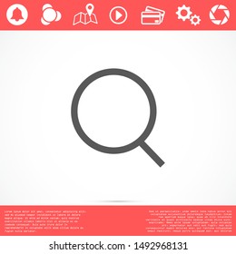Glass magnifier vector icons. Magnifier glass to zoom icons. Glass magnifier to view the text of icons. magnifier for icon backgrounds. 