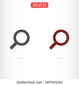 Glass magnifier vector icons. Magnifier glass to zoom icons. Glass magnifier to view the text of icons. magnifier for icon backgrounds. Glass 10 eps icon icons. flat design.