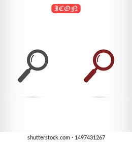 Glass magnifier vector icons. Magnifier glass to zoom icons. Glass magnifier to view the text of icons. magnifier for icon backgrounds. Glass 10 eps icon icons. flat design.
