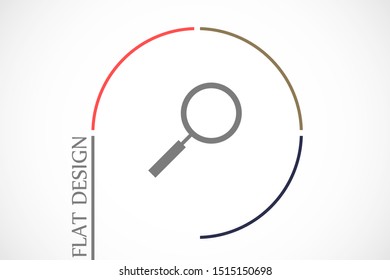Glass magnifier vector icons. Magnifier glass to zoom icons. Glass magnifier to view the text of icons. magnifier for icon backgrounds. Glass 10 eps icon icons. flat design.