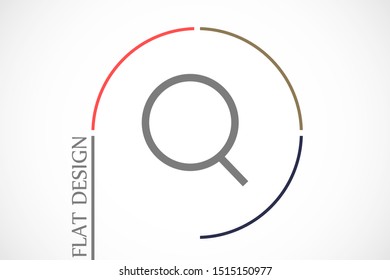 Glass magnifier vector icons. Magnifier glass to zoom icons. Glass magnifier to view the text of icons. magnifier for icon backgrounds. Glass 10 eps icon icons. flat design.