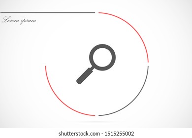 Glass magnifier vector icons. Magnifier glass to zoom icons. Glass magnifier to view the text of icons. magnifier for icon backgrounds. Glass 10 eps icon icons. flat design.