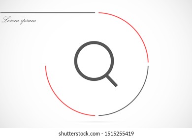 Glass magnifier vector icons. Magnifier glass to zoom icons. Glass magnifier to view the text of icons. magnifier for icon backgrounds. Glass 10 eps icon icons. flat design.