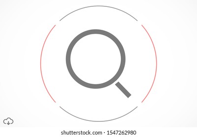 Glass magnifier vector icons. Magnifier glass to zoom icons. Glass magnifier to view the text of icons. magnifier for icon backgrounds. Glass 10 eps icon icons. flat design.
