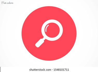 Glass magnifier vector icons. Magnifier glass to zoom icons. Glass magnifier to view the text of icons. magnifier for icon backgrounds. Glass 10 eps icon icons. flat design.