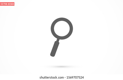 Glass magnifier vector icons. Magnifier glass to zoom icons. Glass magnifier to view the text of icons. magnifier for icon backgrounds. Glass 10 eps icon icons. flat design.