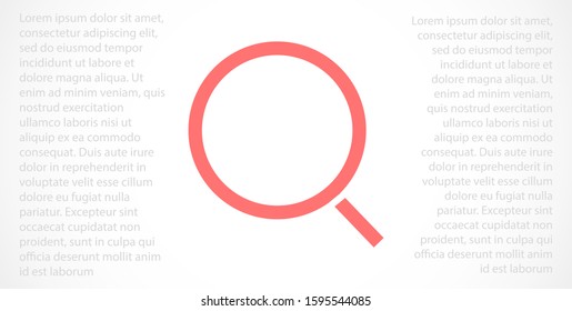 Glass magnifier vector icons. Magnifier glass to zoom icons. Glass magnifier to view the text of icons. magnifier for icon backgrounds. Glass 10 eps icon icons. flat design.