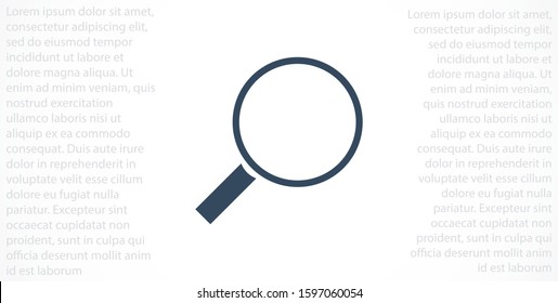 Glass magnifier vector icons. Magnifier glass to zoom icons. Glass magnifier to view the text of icons. magnifier for icon backgrounds. Glass 10 eps icon icons. flat design.