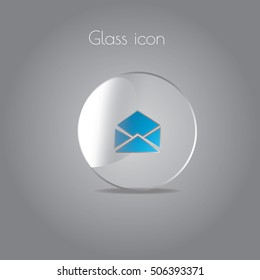 Glass mail icon