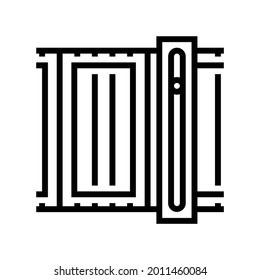 glass manufacturing factory equipment line icon vector. glass manufacturing factory equipment sign. isolated contour symbol black illustration