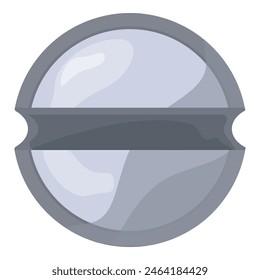 Ilustración vectorial de mármol de vidrio con superficie brillante, reflectante y lisa, que representa un clásico juego y juguete de la infancia, perfecto para el ocio y las actividades recreativas