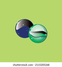 mármoles de cristal de diferentes colores