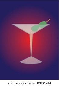 a glass of martini