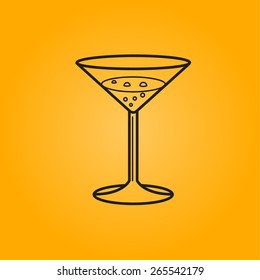 Glass of martini