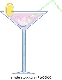 Glass from martini