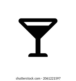 glass martini alt Icon. Flat style design isolated on white background. Vector illustration