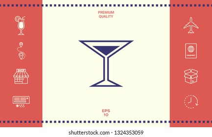 Glass of martini icon