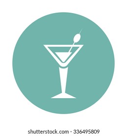Glass of martini icon